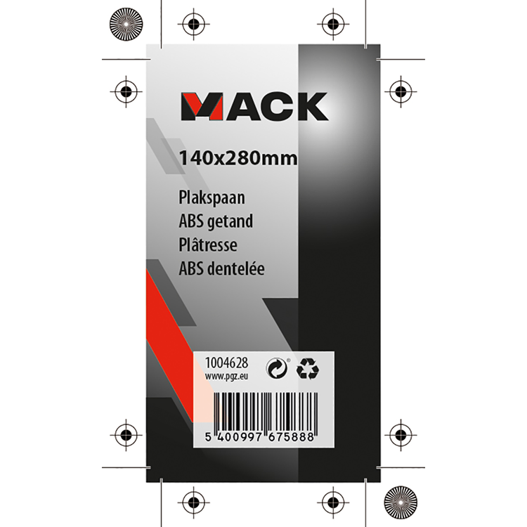 Afbeelding laden in galerijviewer, Mack 1004628 - plastieken plakspaan 140x280mm getand | 3 stuks