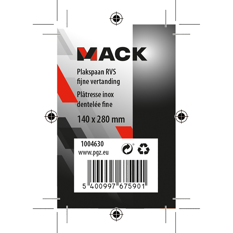 Afbeelding laden in galerijviewer, Mack 1004630 - plaksp inox 120x280 sg fijn | 3 stuks
