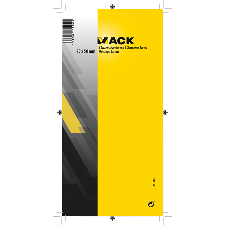 Afbeelding laden in galerijviewer, Mack 1013571 - 2 zware scharn. vermessingd h 75 x b 50 mm | 5 stuks