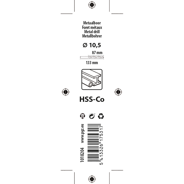 Chargez l'image dans la visionneuse de la galerie, Mack 1018204 - metaalboor hss co5% din 338 ø 10,5 x 133 mm | 5 stuks