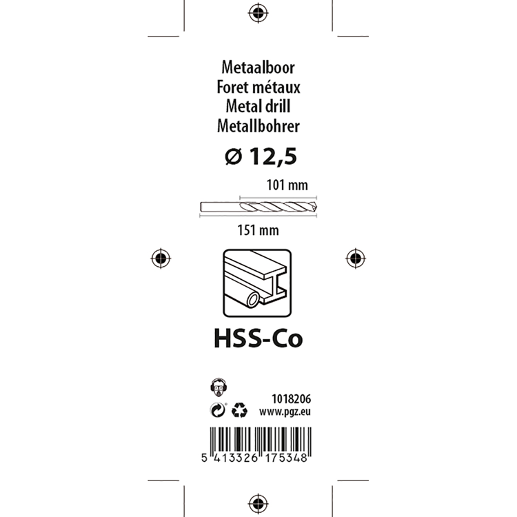 Afbeelding laden in galerijviewer, Mack 1018206 - metaalboor hss co5% din 338 ø 12,5 x 151 mm | 5 stuks