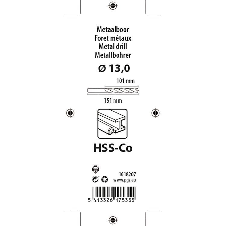 ギャラリービューアに画像をロードする, Mack 1018207 - metaalboor hss co5% din 338 ø 13,0 x 151 mm | 3 stuks