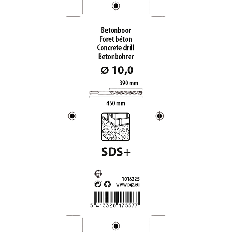 Afbeelding laden in galerijviewer, Mack 1018225 - hamerboor sds + ø 10,0 x 450 mm | 5 stuks