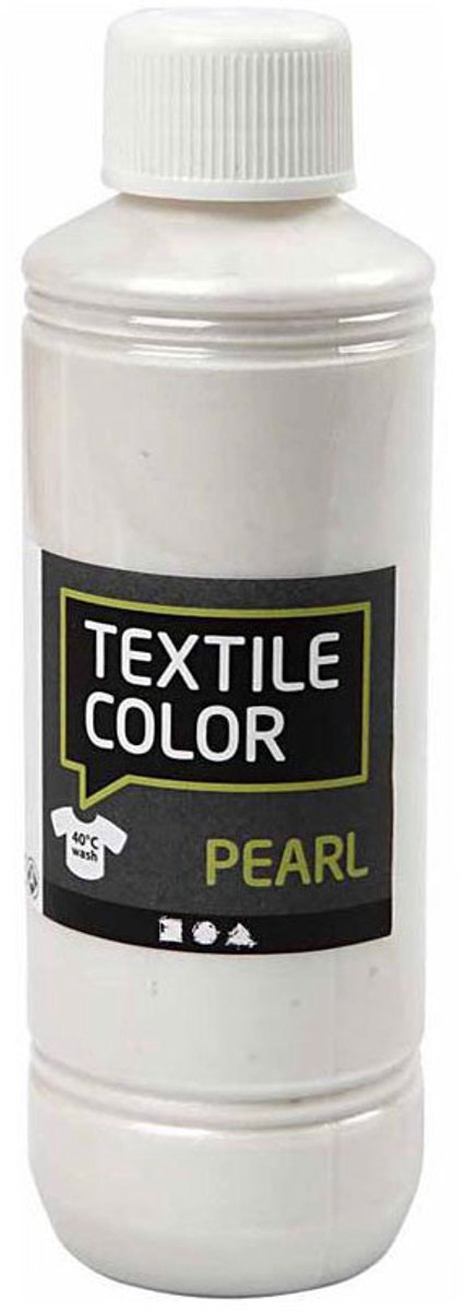 Afbeelding laden in galerijviewer, Creativ company textile color dekkende textielverf - base parelmoer, 250ml