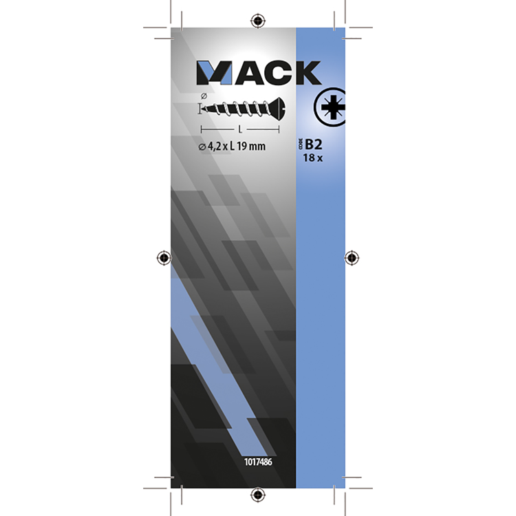 Afbeelding laden in galerijviewer, Mack 1017486 - zelftappende schroef bvk verz.18 st 4,2 x 19 mm | 10 stuks
