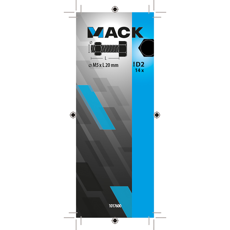 Afbeelding laden in galerijviewer, Mack 1017600 - tapbout + moer staal verzinkt 14 st m5 x 20 mm | 10 stuks