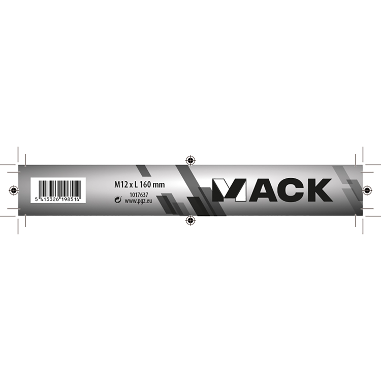 Afbeelding laden in galerijviewer, Mack 1017637 - mekaniekbout + moer staal verzinkt 1 st m12 x 160 mm | 10 stuks