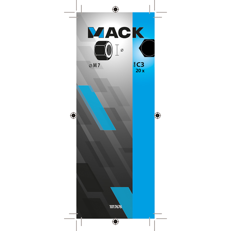 Afbeelding laden in galerijviewer, Mack 1017676 - zeskant moer staal verzinkt 20 st m 7 | 10 stuks