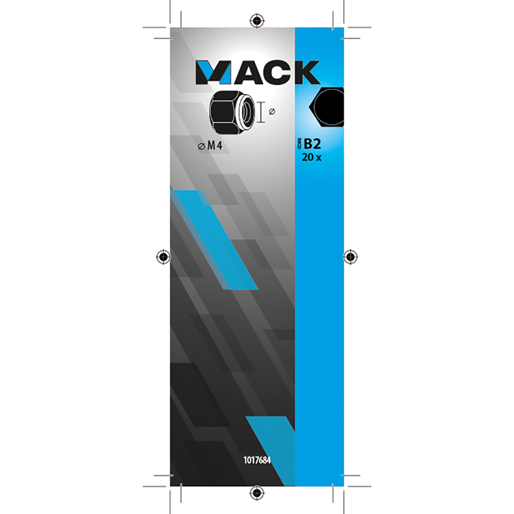 Afbeelding laden in galerijviewer, Mack 1017684 - zeskant borgmoer staal verzinkt 20 st m4 | 10 stuks