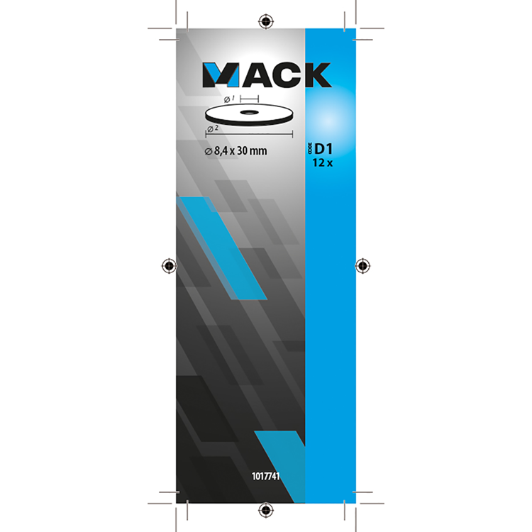 Afbeelding laden in galerijviewer, Mack 1017741 - carrosserie sluitring verzinkt12 st 8,4 x 30 mm | 10 stuks