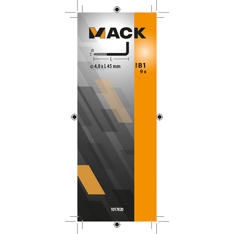 Afbeelding laden in galerijviewer, Mack 1017820 - schroefduim staal verzinkt 9st 4,0 x 45 mm | 10 stuks