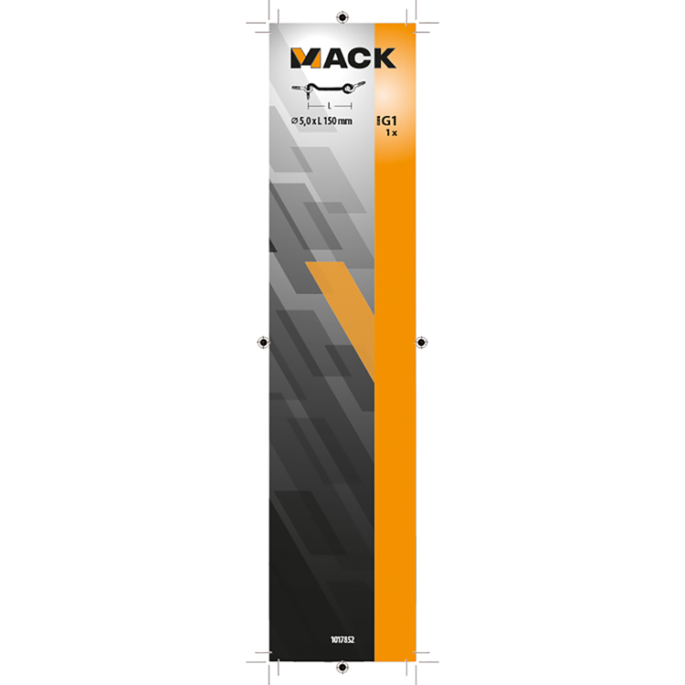 Afbeelding laden in galerijviewer, Mack 1017852 - windhaak staal verzinkt 1 st 5,0 x 150 mm | 5 stuks