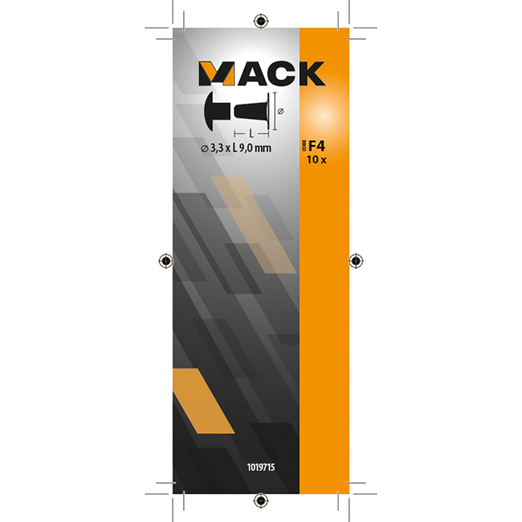 Afbeelding laden in galerijviewer, Mack 1019715 - klinknagel messing 10 st 3,3 x 9,0mm | 10 stuks