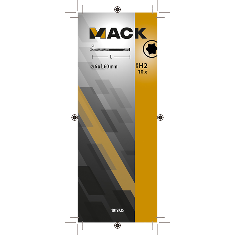 Afbeelding laden in galerijviewer, Mack 1019725 - regelschroef verzinkt 10 st 6 x 60 mm | 10 stuks