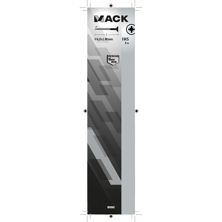 Afbeelding laden in galerijviewer, Mack 1019761 - spaanplaatschroef vz kop rvs 5 st 6,0 x 80 mm | 5 stuks