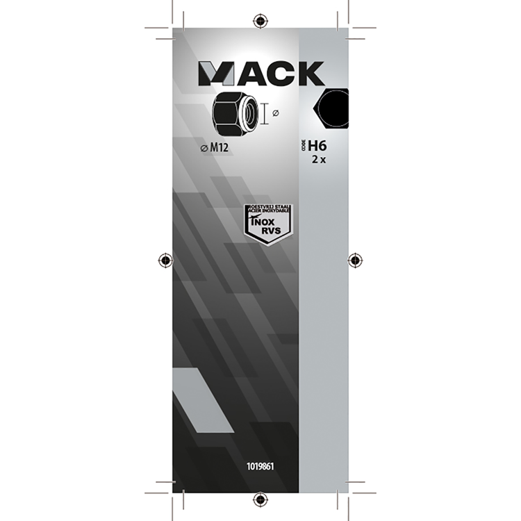 Chargez l'image dans la visionneuse de la galerie, Mack 1019861 - zeskant borgmoer inox a2 2 st m 12 | 10 stuks