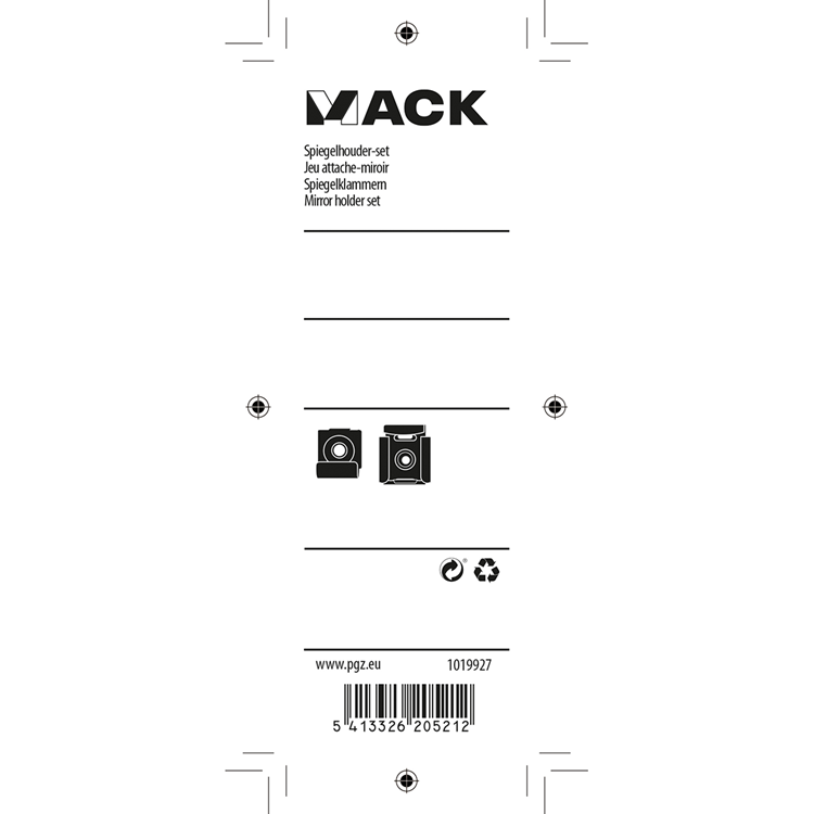 Afbeelding laden in galerijviewer, Mack 1019927 - spiegelhouder-set 1 st | 5 stuks
