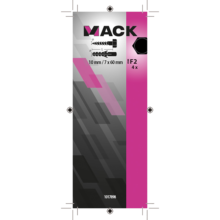 Afbeelding laden in galerijviewer, Mack 1017898 - plug + houtdraadbout polyeth 4 st 10 mm 7x60 mm | 5 stuks