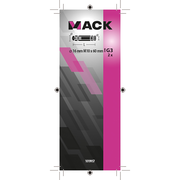 Chargez l'image dans la visionneuse de la galerie, Mack 1019957 - keilbouthuls verzinkt 2 st m10 x 60 mm | 5 stuks