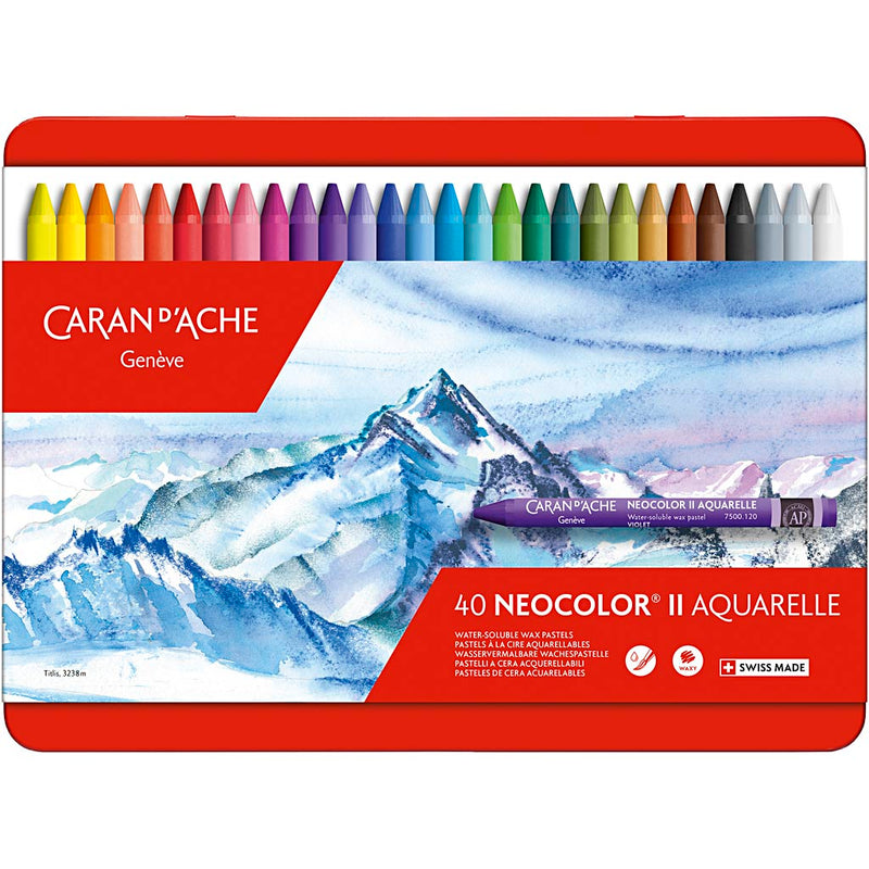 Afbeelding laden in galerijviewer, Http: www.cchobby.nl caran-d-ache-neocolor-ii-klassenset-l-10-cm-dikte-8-5-mm-diverse-kleuren-40-div-1-doos