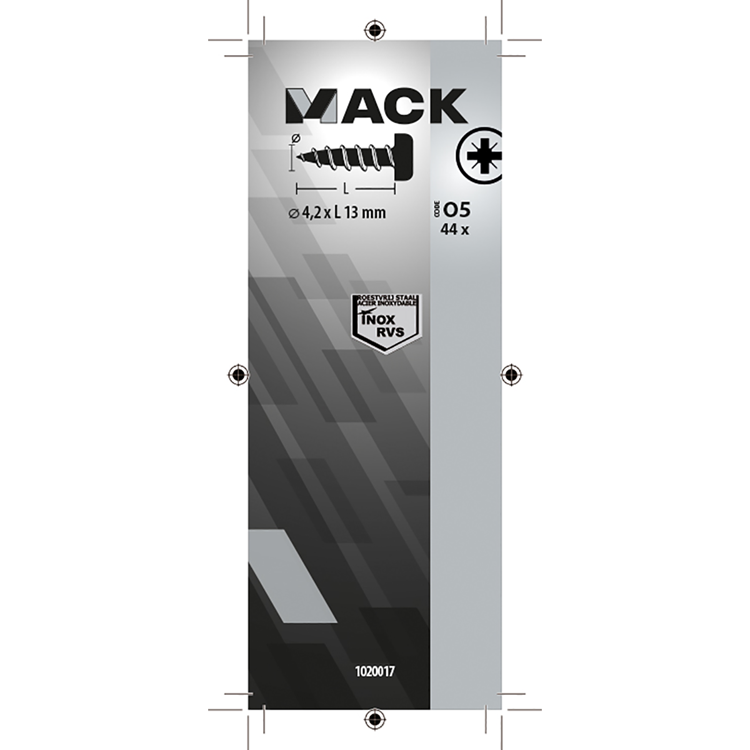 Afbeelding laden in galerijviewer, Mack 1020017 - zelftappende schroef cyl.kop a2 44 st 4,2 x 13 mm | 5 stuks