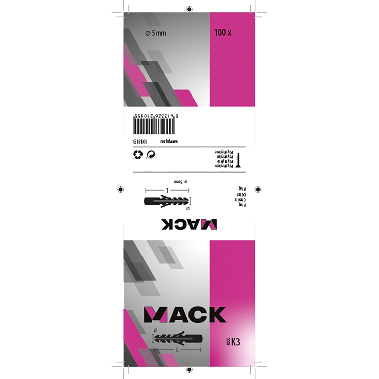 Afbeelding laden in galerijviewer, Mack 1018153 - plug polyethyleen 100 st 5mm | 5 stuks