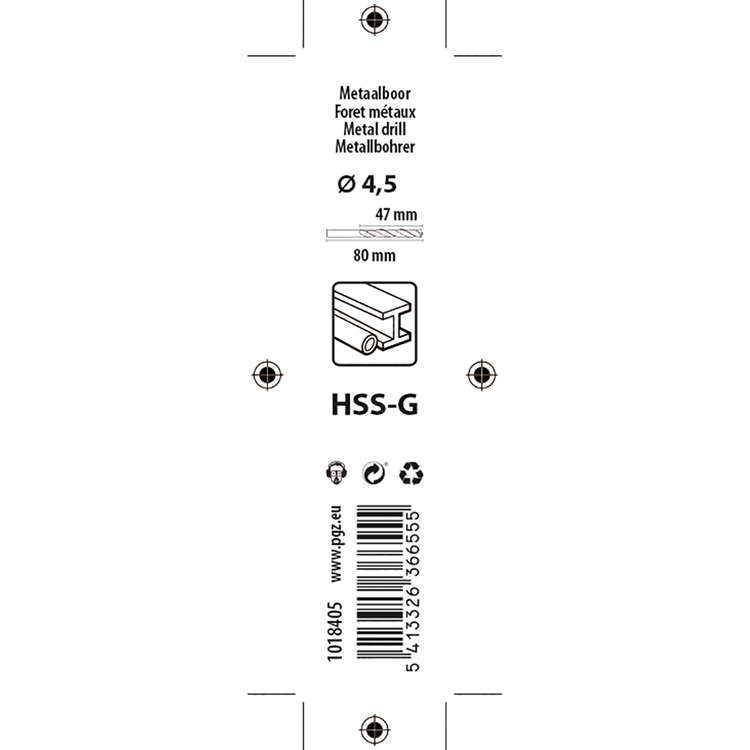 Afbeelding laden in galerijviewer, Mack 1018405 - metaalboor hss g din 338 ø 4,5 x 80 mm | 5 stuks