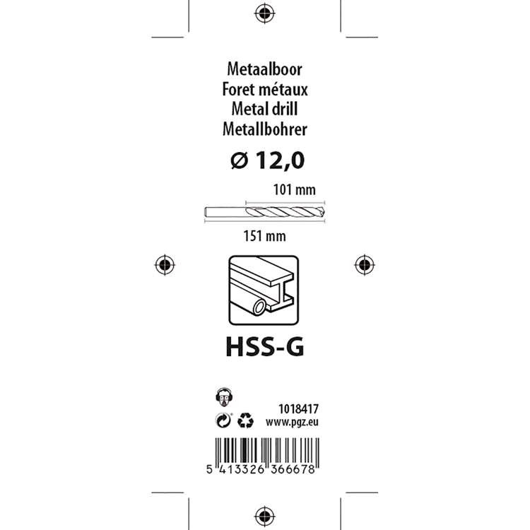 Afbeelding laden in galerijviewer, Mack 1018417 - metaalboor hss g din 338 ø 12,0 x 151 mm | 5 stuks