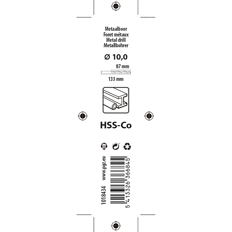 Afbeelding laden in galerijviewer, Mack 1018434 - metaalboor hss co5% din 338 ø 10,0 x 133 mm | 5 stuks