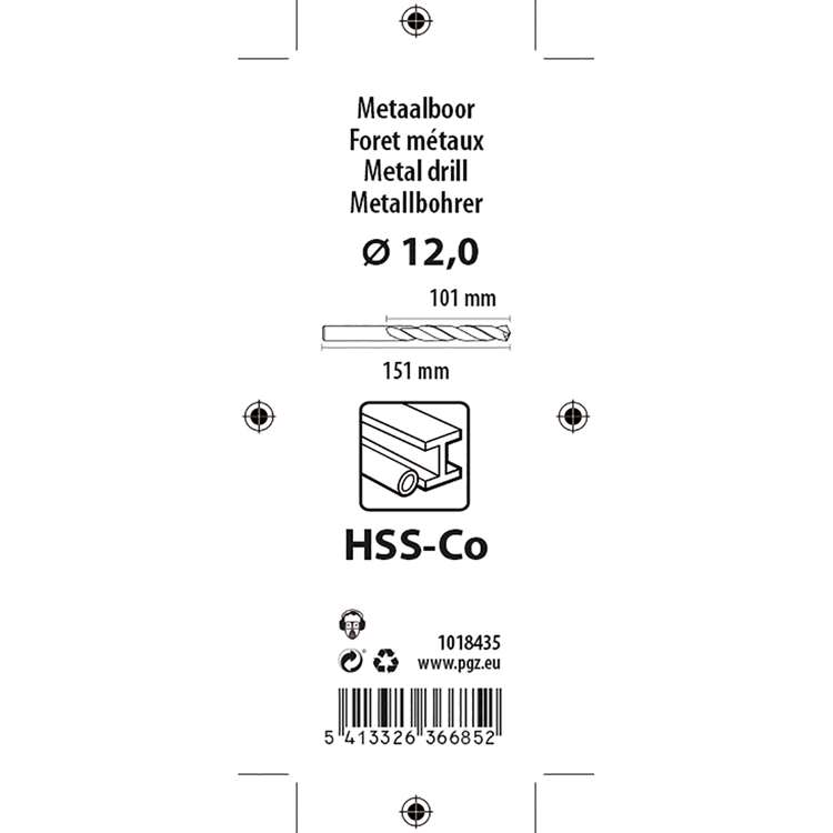 Afbeelding laden in galerijviewer, Mack 1018435 - metaalboor hss co5% din 338 ø 12,0 x 151 mm | 5 stuks