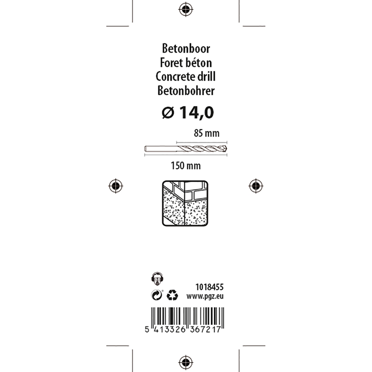 Afbeelding laden in galerijviewer, Mack 1018455 - betonboor din 8039 ø 14,0 x 150 mm | 5 stuks
