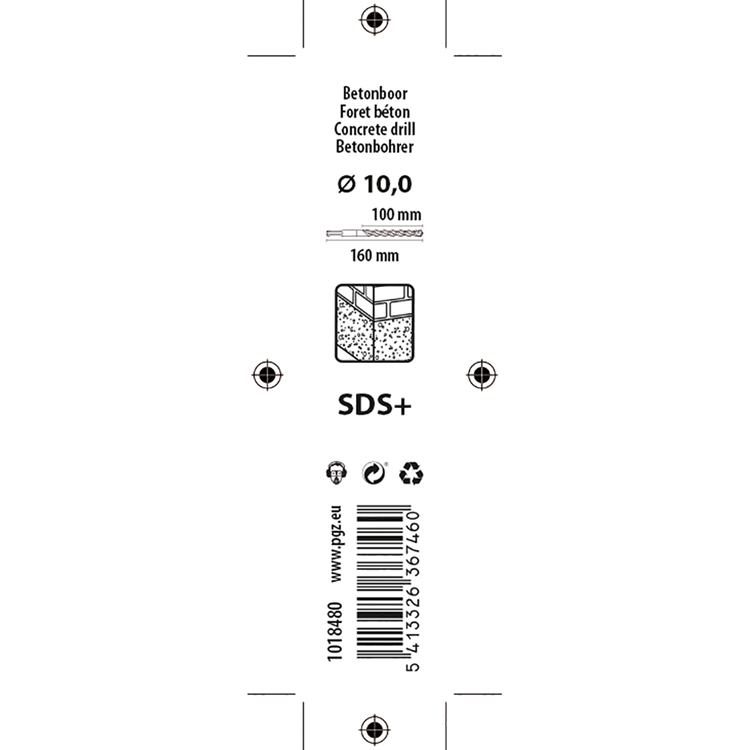 Afbeelding laden in galerijviewer, Mack 1018480 - hamerboor sds + ø 10,0 x 160 mm | 5 stuks