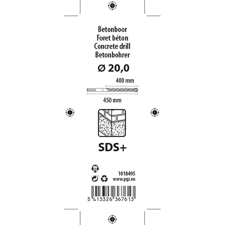 Afbeelding laden in galerijviewer, Mack 1018495 - sds-hamerboor sds + 20x450mm | 5 stuks