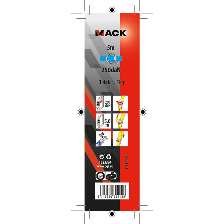 Cargue la imagen en el visor de la galería, Mack 1023384 - lint polyester, met gesp, 25mm-5m max250kg | 10 stuks