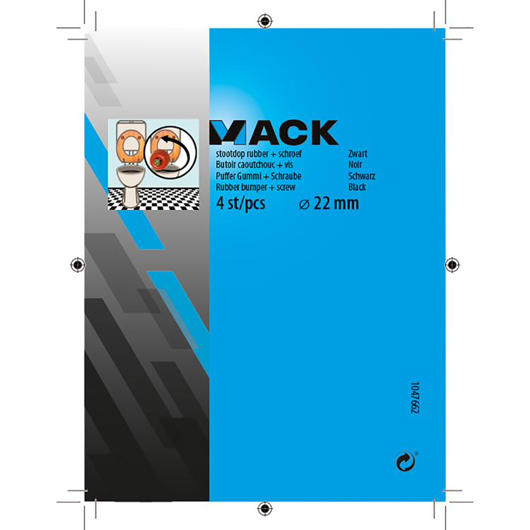 Chargez l'image dans la visionneuse de la galerie, Mack 1047662 - stootdop rubber + schroef zwart ø 22 mm 4 st pcs | 6 stuks