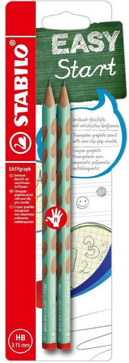 Afbeelding laden in galerijviewer, Stabilo easygraph hb rechtshandige grafietpotloden groen - 2st.