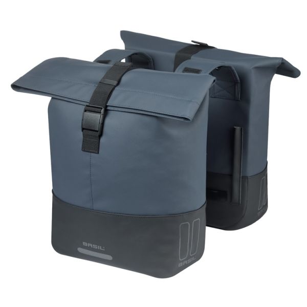 Load image into Gallery viewer, Basil b.v. tas basil cove dubbel blauw zwart | 32l