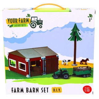 ギャラリービューアに画像をロードする, Agrotoys boerderij met tractor en dieren schaal 1:50