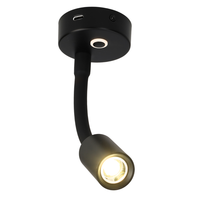 Cargue la imagen en el visor de la galería, Felino flex opbouwspot met usb-c en touch dim schakelaar