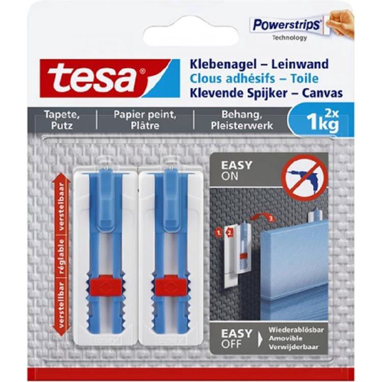 Chargez l'image dans la visionneuse de la galerie, Tesa verstelbare spijker voor behang pleister - canvas spieraam - 1 kg spijker - verwijderbaar