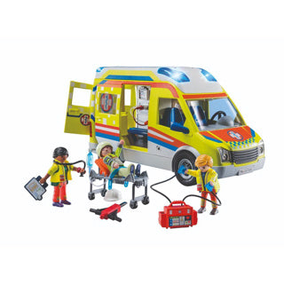 Afbeelding laden in galerijviewer, Playmobil city life ambulance met licht en geluid - 71202
