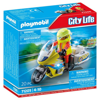 ギャラリービューアに画像をロードする, Playmobil city life noodmotorfiets met zwaailicht - 71205