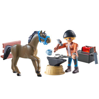 Load image into Gallery viewer, Playmobil Horses of Waterfall Hoefsmid: Ben Achilles 71357