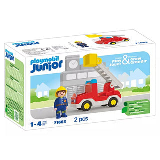 Load image into Gallery viewer, Playmobil 71683 junior brandweerwagen met ladder