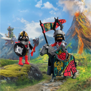 Afbeelding laden in galerijviewer, Playmobil 72118 drakenridder leider | 2 stuks