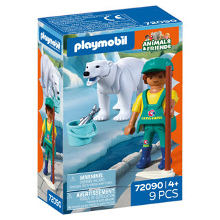 ギャラリービューアに画像をロードする, Playmobil 72090 dierentuin ijsbeer dierenverzorger | 2 stuks