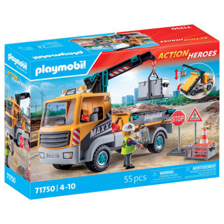 Cargue la imagen en el visor de la galería, Playmobil 71750 vrachtwagen met kraan