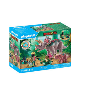 Afbeelding laden in galerijviewer, Playmobil dinos triceratops familie - 71821