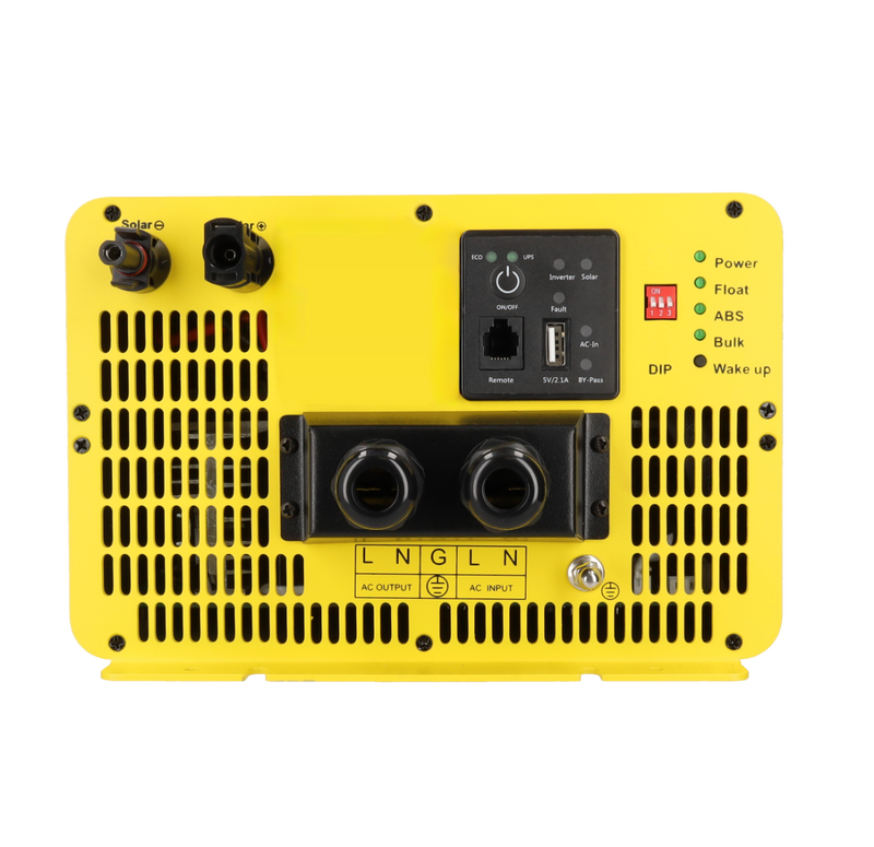 Afbeelding laden in galerijviewer, Pure sine wave pure sinus omvormer 12v-230v - 2000w met lader, zonnepaneelaansluiting en mppt laadregelaar