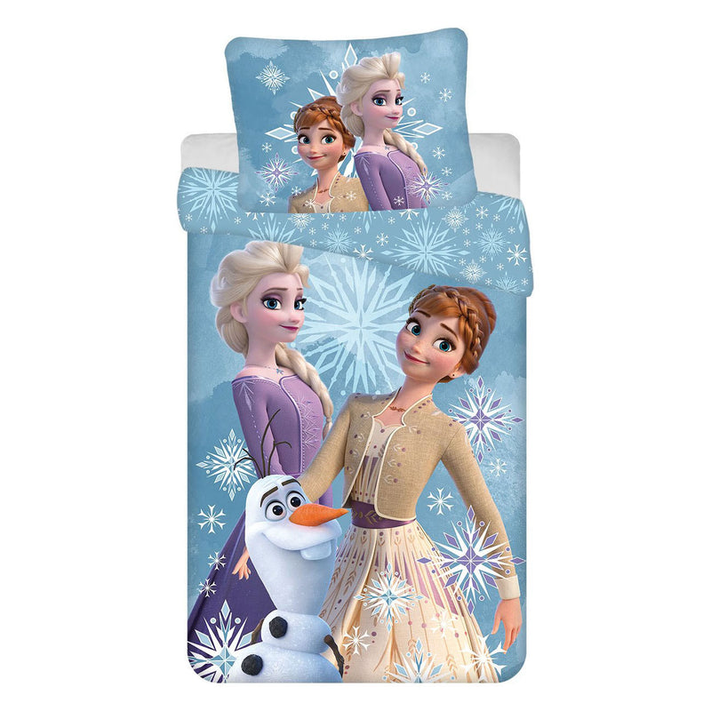 Load image into Gallery viewer, Disney Dekbedovertrek Frozen White Snowflake, 140x200cm